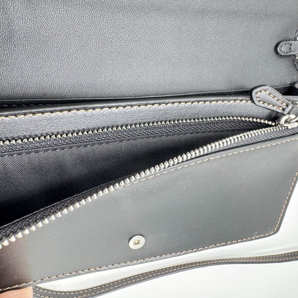 Coach Anna Foldover Crossbody Bag Tartan Plaid Red Black Coated Canvas Leather - Picture 14 of 16